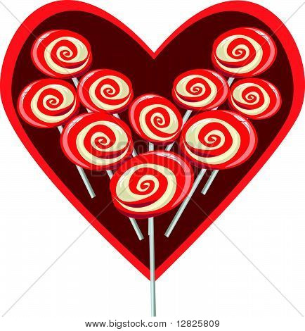 Obraz na Sweet heart kształt lizak