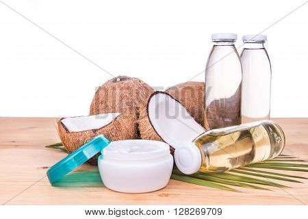 Cold Pressed Extra Virgin Coconut Oil In Bottles And Jar