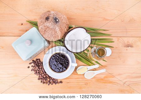Bulletproof Coffee With Virgin Coconut Oil And Organic Butter