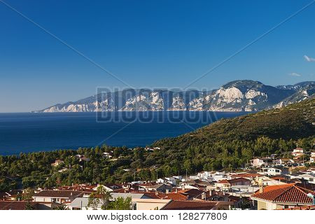 The village of Cala Gonone on the island of Sardinia, Italy