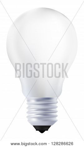 Photo realistic light bulb isolated on white background