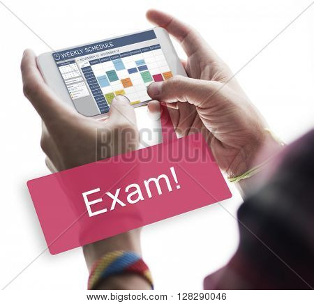 Exam Schedule Education Planning Remember Concept