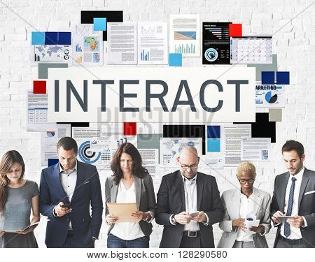 Interact Corporate Future Interacting Interactive Concept