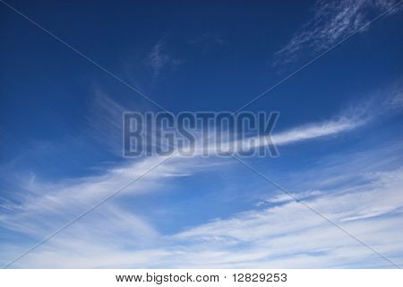 Cirri nel cielo blu.