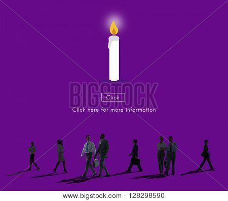 Candle Light Flame Faith Icon Concept