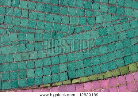 Mosaic Tiles in the Sidewalk