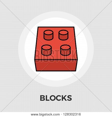 Blocks icon vector. Flat icon isolated on the white background. Editable EPS file. Vector illustration.