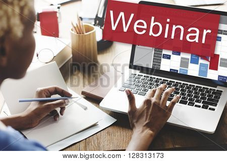 Webinar Website Online Internet Netwotking Concept