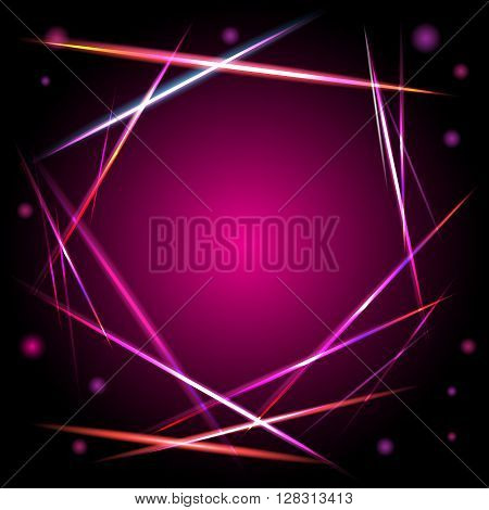 Beautiful vector light effect. Colored lights with flash. Vector background with the effect of neon and glow. Flying design elements.