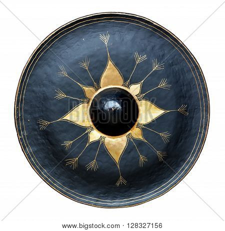 Isolated Thai native gong asian music object