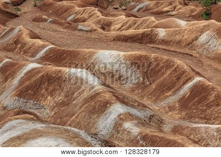 Cheltenham Badlands background is a small example of badlands formation in Caledon, Ontario, Canada