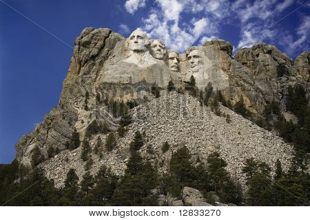 Prezidentské plastika na Mount Rushmore Národního památníku, Jižní Dakota.