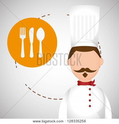 Chef concept with icon design, vector illustration 10 eps graphic.