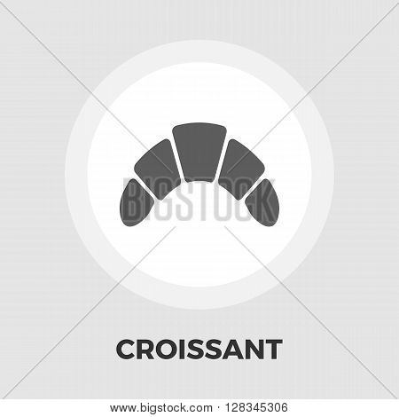 Croissant icon vector. Flat icon isolated on the white background. Editable EPS file. Vector illustration.