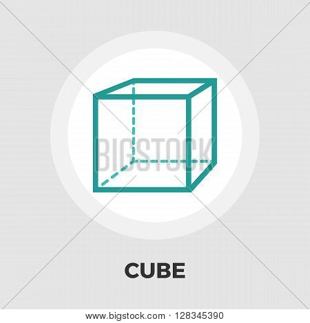 Geometric cube icon vector. Flat icon isolated on the white background. Editable EPS file. Vector illustration.