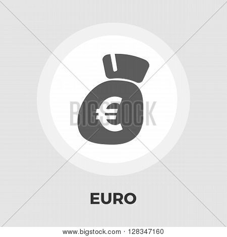Euro icon vector. Flat icon isolated on the white background. Editable EPS file. Vector illustration.