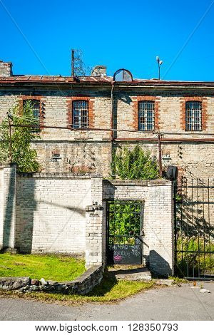 View on old building of Patarei prison in Tallinn Estonia