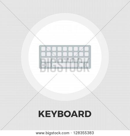 Keyboard icon vector. Flat icon isolated on the white background. Editable EPS file. Vector illustration.
