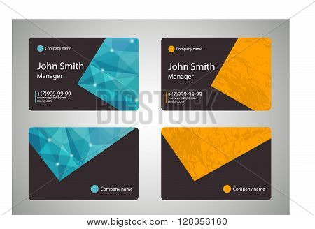 Modern Business-Card Set. EPS10 Vector. Vector illustration.