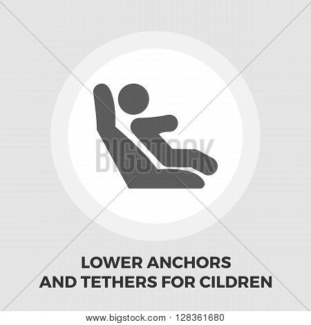 Lower anchors and tethers for children icon vector. Flat icon isolated on the white background. Editable EPS file. Vector illustration.
