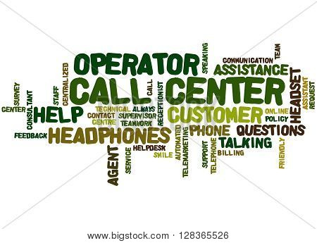 Call Center, Word Cloud Concept 8