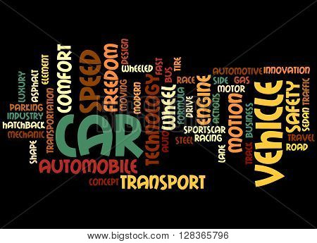 Car, Word Cloud Concept 2