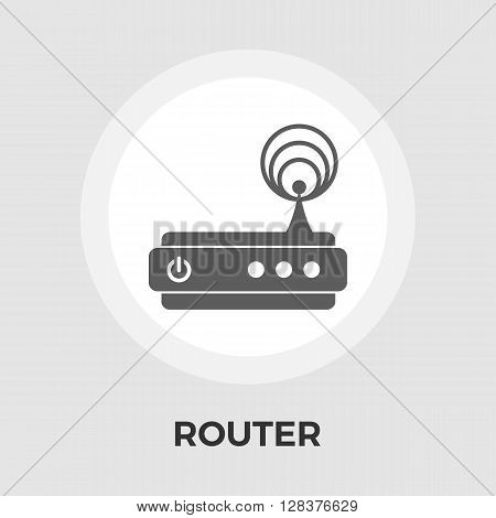 Router icon vector. Flat icon isolated on the white background. Editable EPS file. Vector illustration.