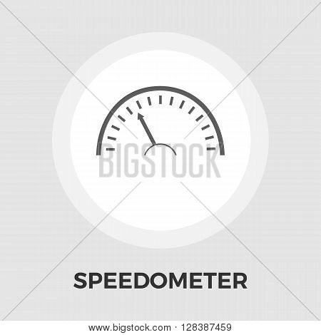 Speedometer icon vector. Flat icon isolated on the white background. Editable EPS file. Vector illustration.
