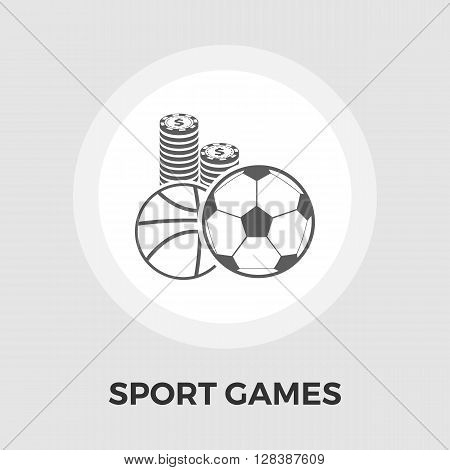 Sport games icon vector. Flat icon isolated on the white background. Editable EPS file. Vector illustration.