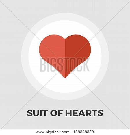 Suit of heart icon vector. Flat icon isolated on the white background. Editable EPS file. Vector illustration.