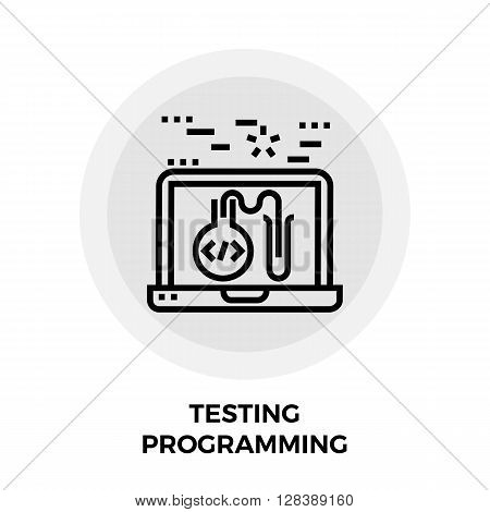 Testing Programming icon vector. Flat icon isolated on the white background. Editable EPS file. Vector illustration.
