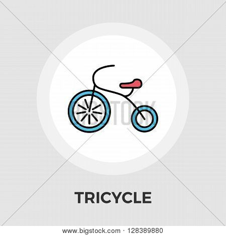 Tricycle icon vector. Flat icon isolated on the white background. Editable EPS file. Vector illustration.