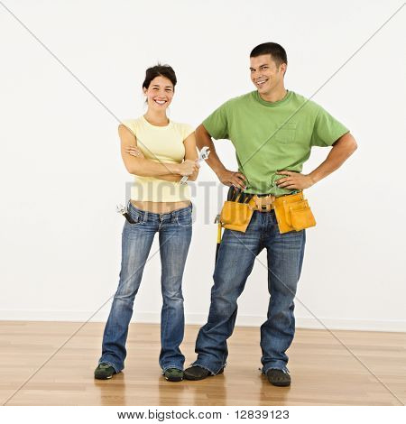 Pari työkalut pysyvän ja hymyilevä kotiin.