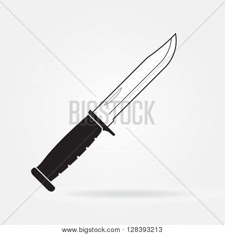 Military or army knife icon. Vector illustration.