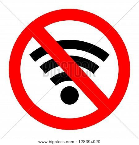 No signal sign vector,no signal area. Vector illustration.