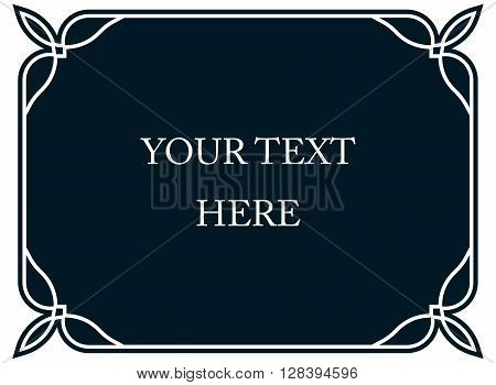 Simple Vector Line Border Frame Isolated Illustration
