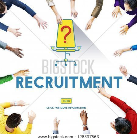 Job Search Occupation Recruitment We're Hiring Concept