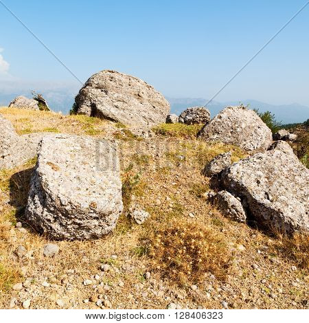 From The Hill In Asia Turkey Selge Old Architecture Ruins And Nature