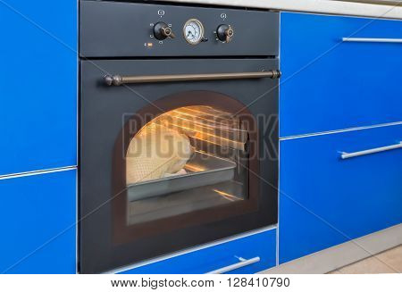 Modern electric oven in the style of 