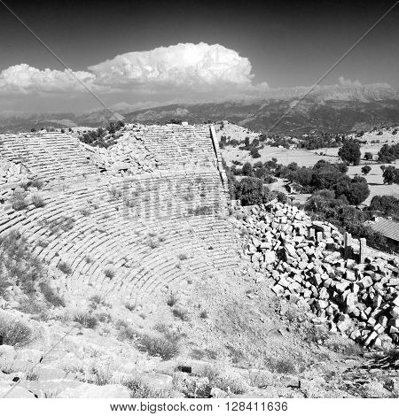 From The Hill In Asia Turkey Selge Old Architecture Ruins And Nature