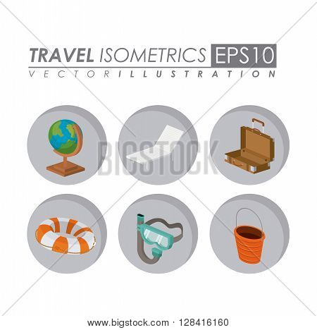 travel isometrics design, vector illustration eps10 graphic