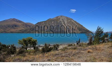 Idyllic landscape in New Zealand. Travel destination.