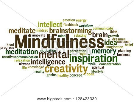 Mindfulness, Word Cloud Concept 3