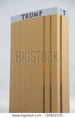 LAS VEGAS NEVADA - May 4 2016: Donald Trump Becomes the presumptive GOP nominee for the office of the President of the United States