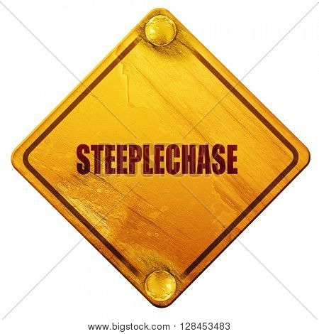 Steeplechase sign background, 3D rendering, isolated grunge yell