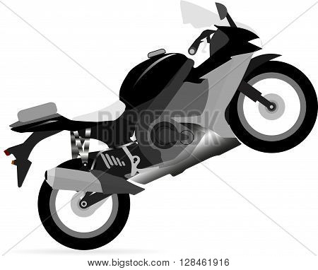 Motorcycle vector illustration on a white background