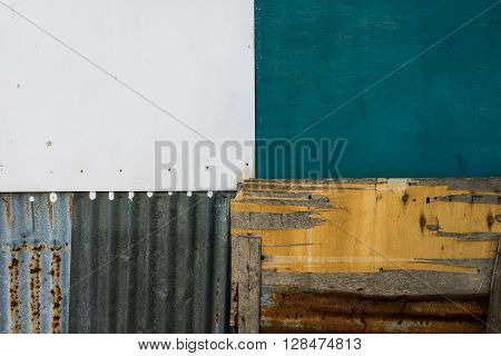 A shot of colorful textures in quadrant with a combination of different materials suitable for background.