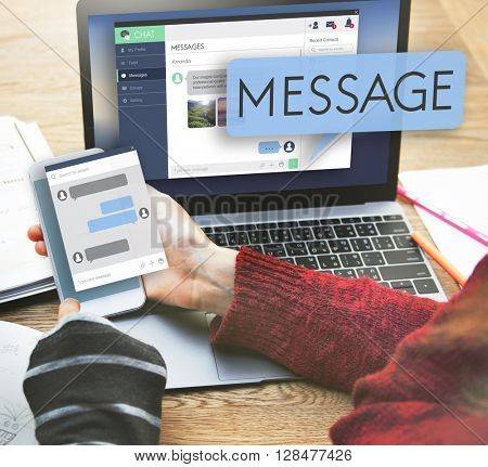 Online Message Email Digital Chatting Concept