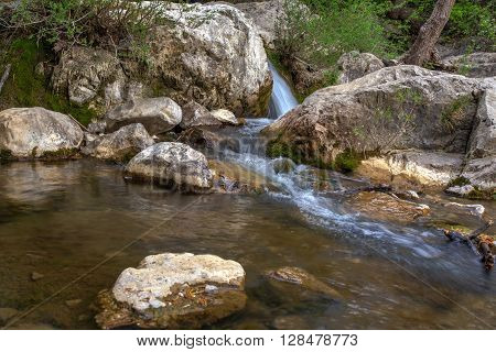 View of the Rosandra river in the the Karst region