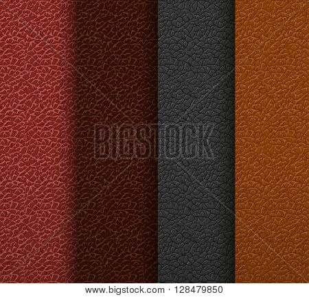 Set of different colored skin textures. Stock vector illustration.